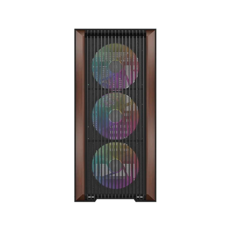 Sama Z60 Mid-Tower with Two Authentic Walnut Strips on Front Panel PC Case (Black, White)