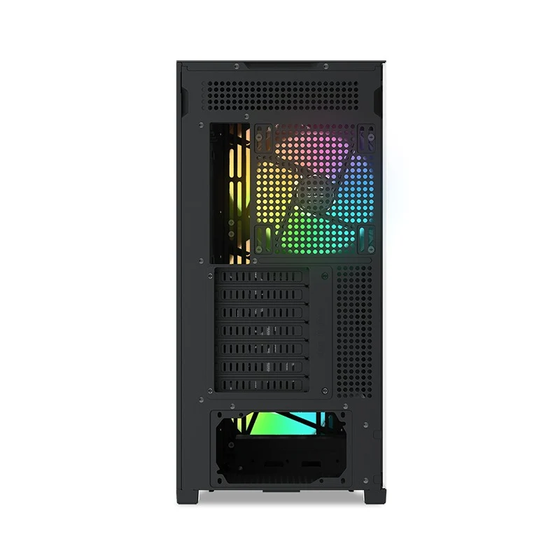 Sama Z60 Mid-Tower with Two Authentic Walnut Strips on Front Panel PC Case (Black, White)