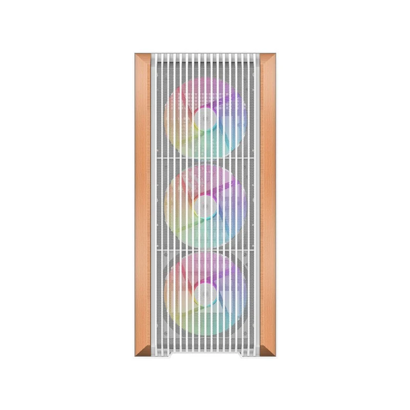 Sama Z60 Mid-Tower with Two Authentic Walnut Strips on Front Panel PC Case (Black, White)