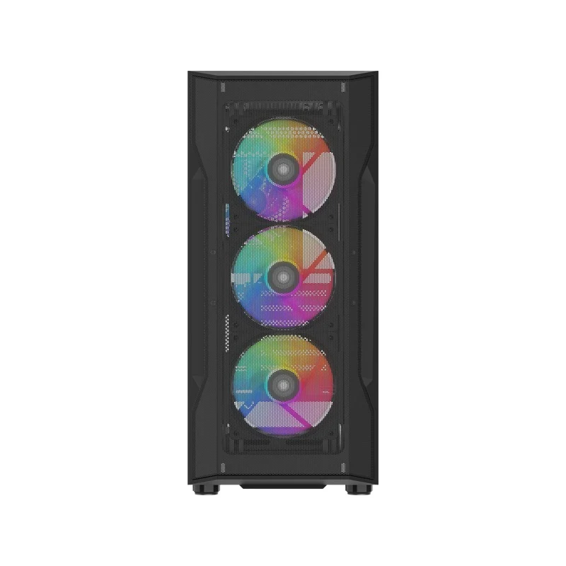 Sama S40 Mid-Tower Large Mesh Front Panel PC Case (Black, White)