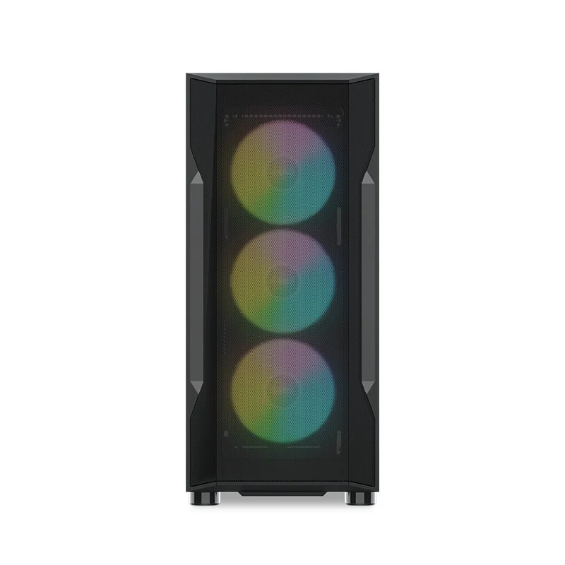 Sama S40 Mid-Tower Large Mesh Front Panel PC Case (Black, White)