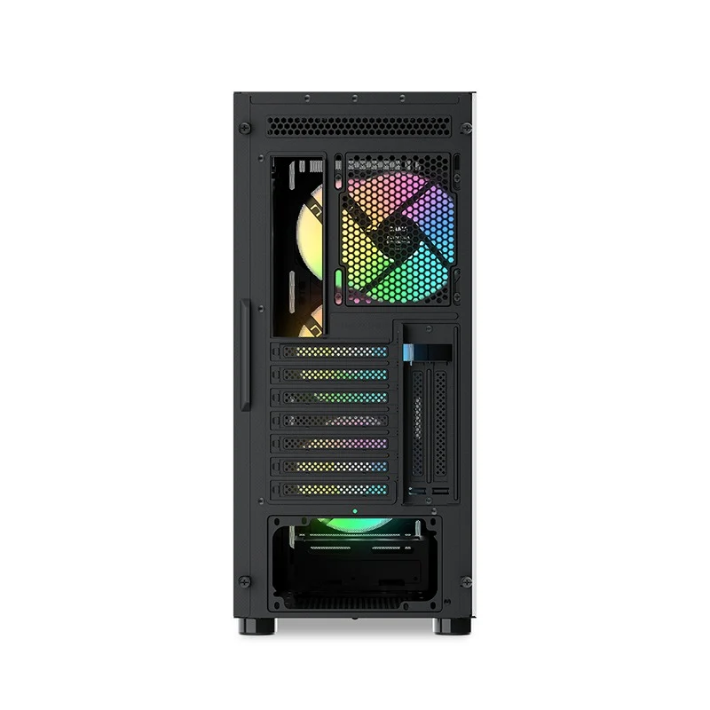 Sama S40 Mid-Tower Large Mesh Front Panel PC Case (Black, White)