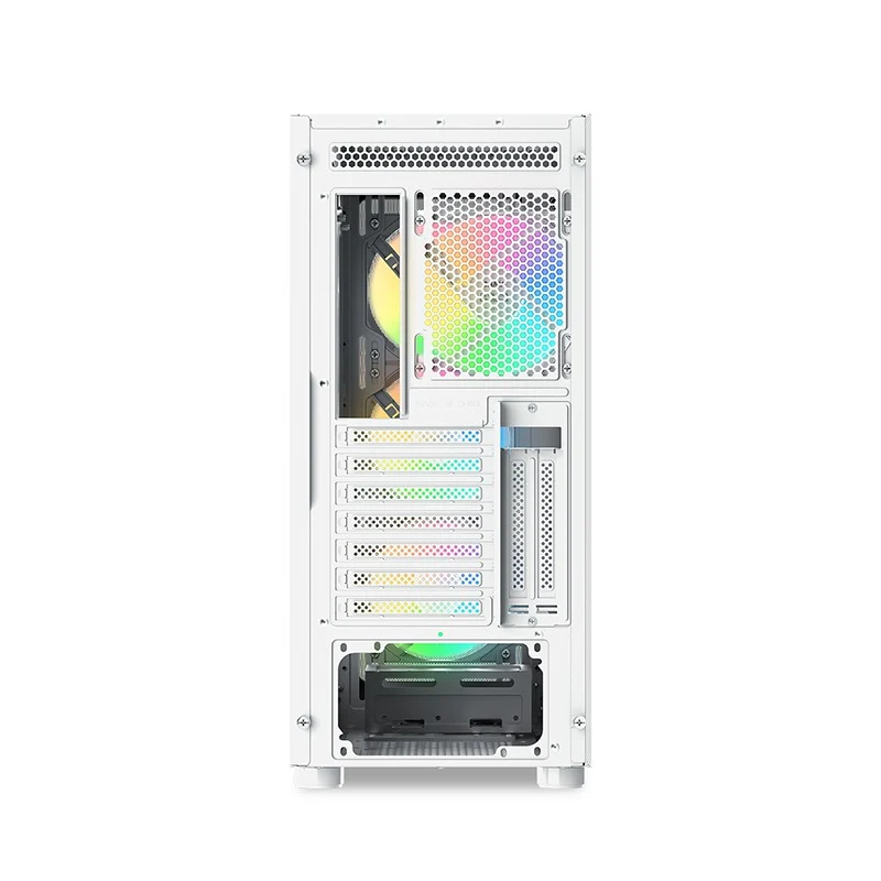 Sama S40 Mid-Tower Large Mesh Front Panel PC Case (Black, White)