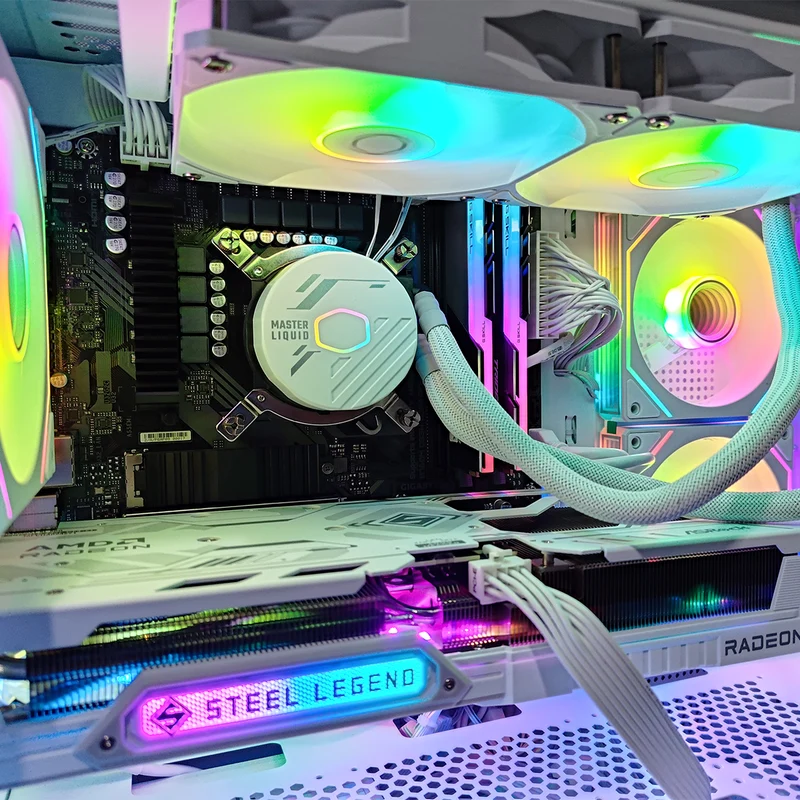 Sigma Elite 490 White Desktop Gaming PC | Intel i5 14400 | 32GB RAM | 1TB SSD | RX 9060 XT OC | Windows 11 Pro