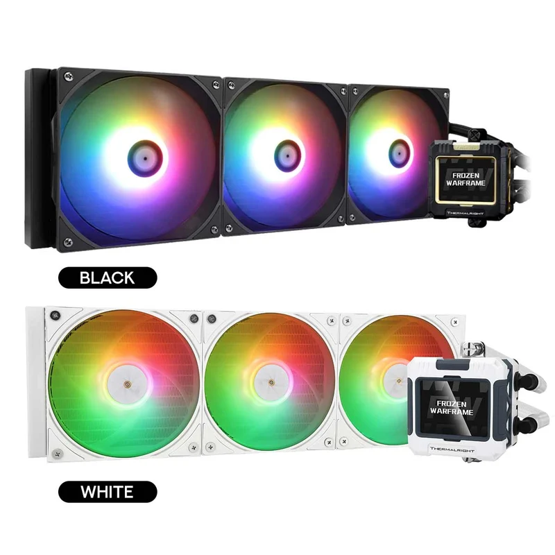 Thermalright Frozen Warframe 360 ARGB AIO CPU Liquid Cooler (Black, White)
