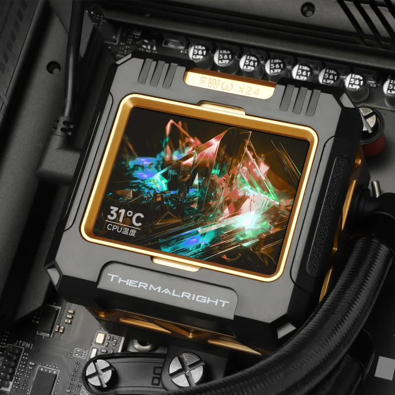 Thermalright Frozen Warframe 360 ARGB AIO CPU Liquid Cooler (Black, White)