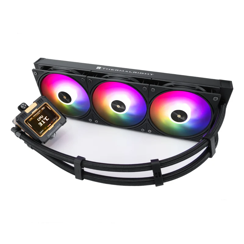 Thermalright Frozen Warframe 360 ARGB AIO CPU Liquid Cooler (Black, White)