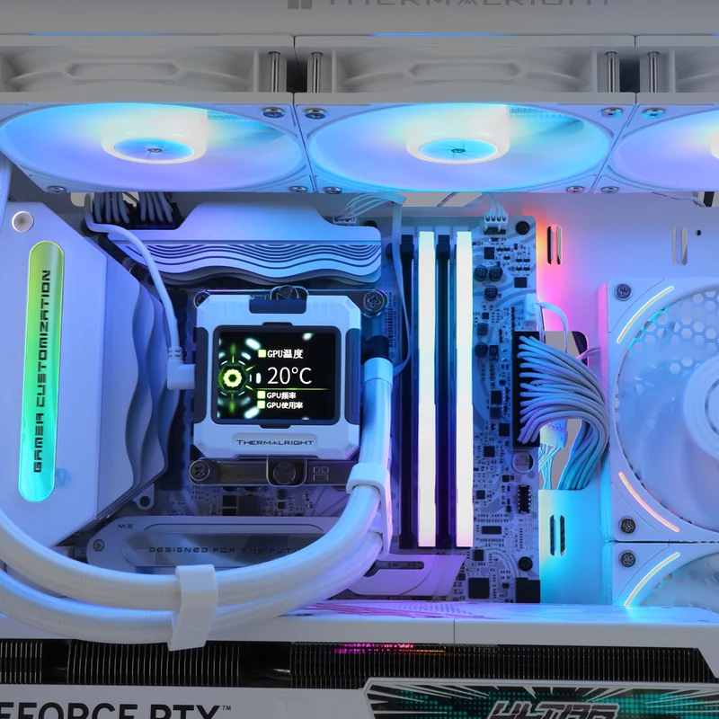 Thermalright Frozen Warframe 360 ARGB AIO CPU Liquid Cooler (Black, White)