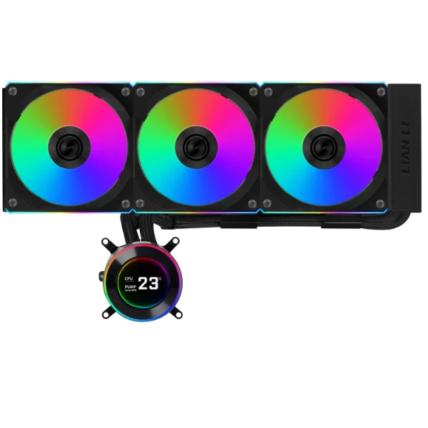 Lian Li HydroShift II LCD-C 360TL AIO Liquid Cooler (Black, White)