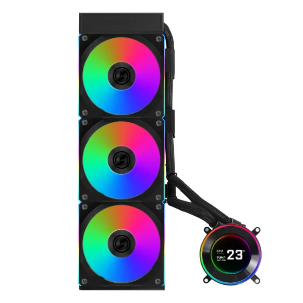 Lian Li HydroShift II LCD-C 360TL AIO Liquid Cooler (Black, White)