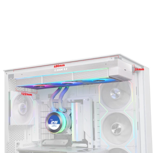 Lian Li HydroShift II LCD-C 360TL AIO Liquid Cooler (Black, White)