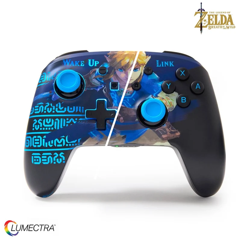 PowerA Lumectra Enhanced Wireless Controller For Nintendo Switch (Zelda Wake Up link)