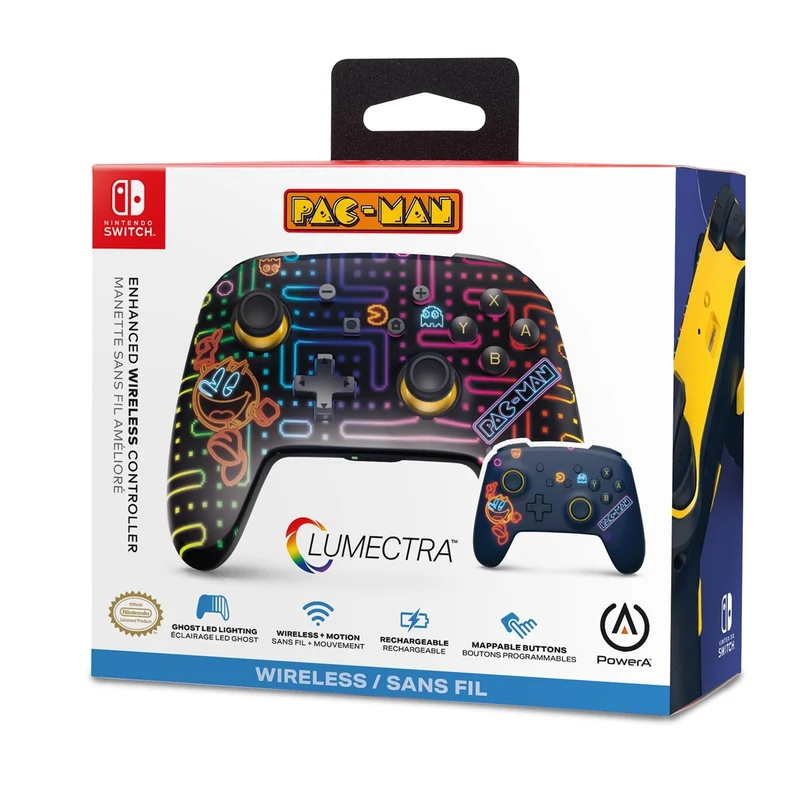 PowerA Lumectra Enhanced Wireless Controller For Nintendo Switch (Pac-Man)