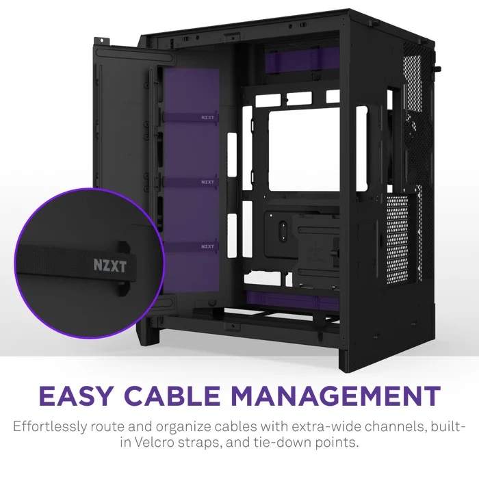 NZXT H9 Flow RGB Large Dual-Chamber Mid-Tower ATX Airflow Case with RGB (Black, White)
