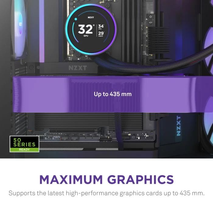 NZXT H9 Flow RGB Large Dual-Chamber Mid-Tower ATX Airflow Case with RGB (Black, White)