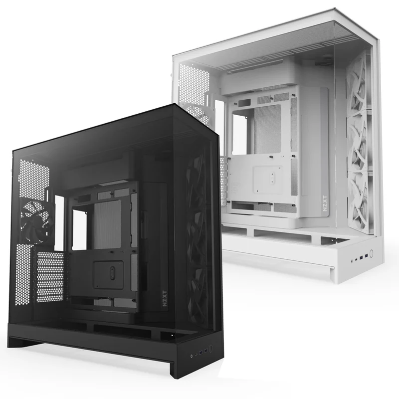 NZXT H9 Flow Large Dual-Chamber Mid-Tower ATX Airflow Case (Black, White)