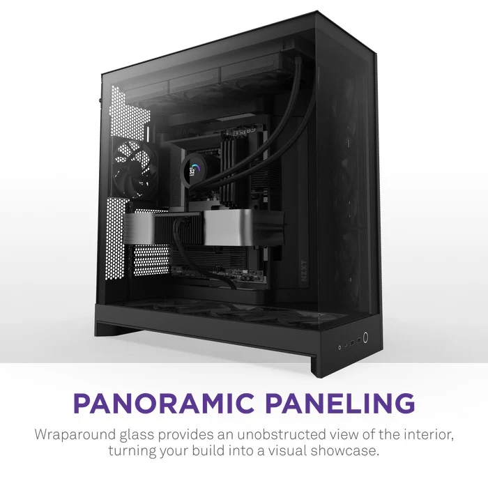 NZXT H9 Flow Large Dual-Chamber Mid-Tower ATX Airflow Case (Black, White)