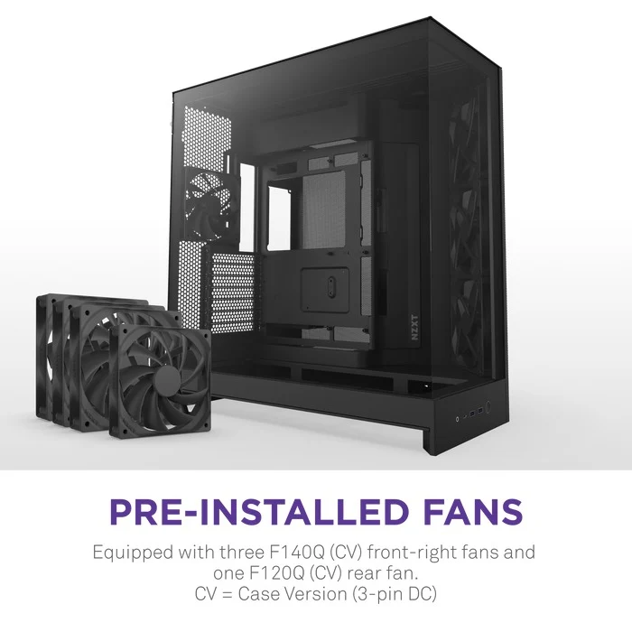 NZXT H9 Flow Large Dual-Chamber Mid-Tower ATX Airflow Case (Black, White)