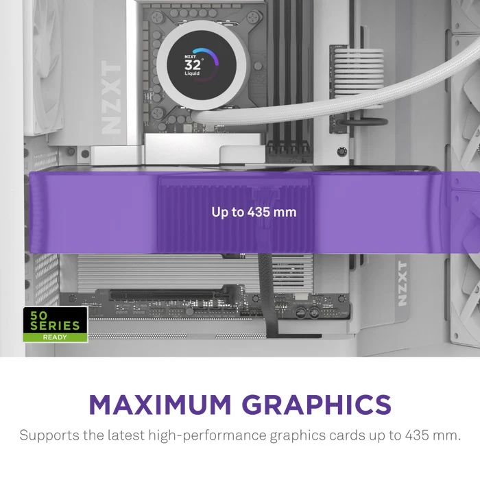 NZXT H9 Flow Large Dual-Chamber Mid-Tower ATX Airflow Case (Black, White)
