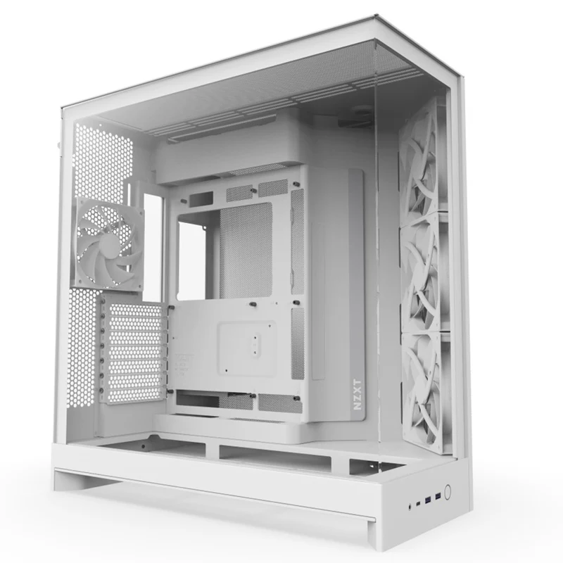 NZXT H9 Flow Large Dual-Chamber Mid-Tower ATX Airflow Case (Black, White)