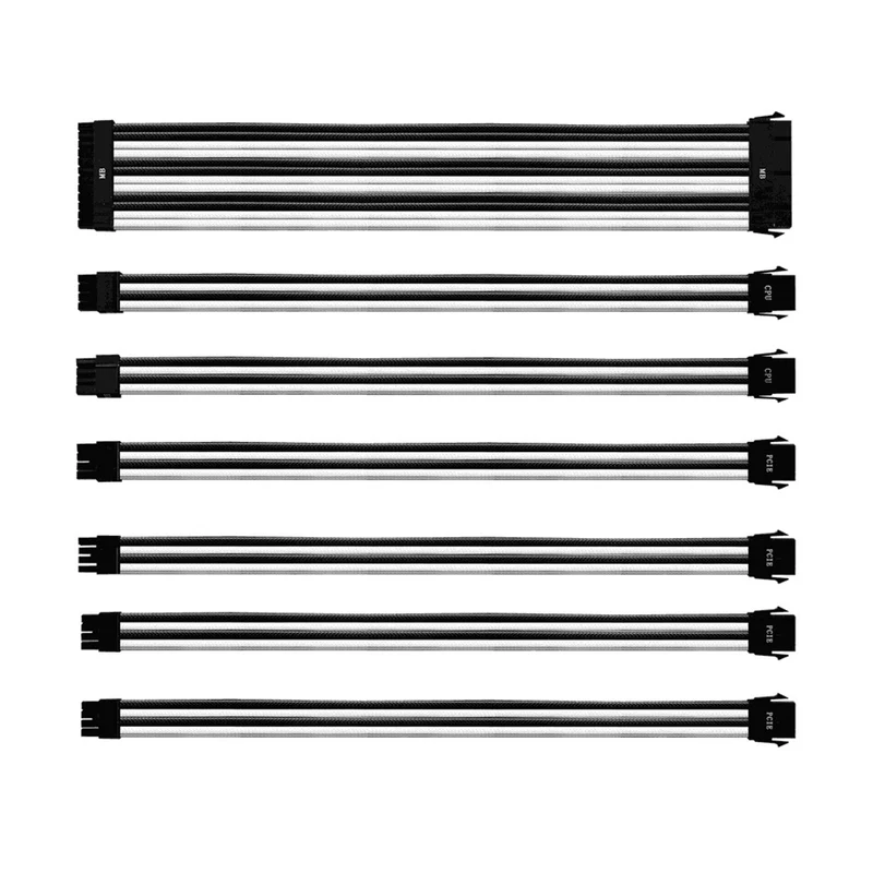 Cooler Master Colored Extension Cable Kit (Red/Black, White/Black)