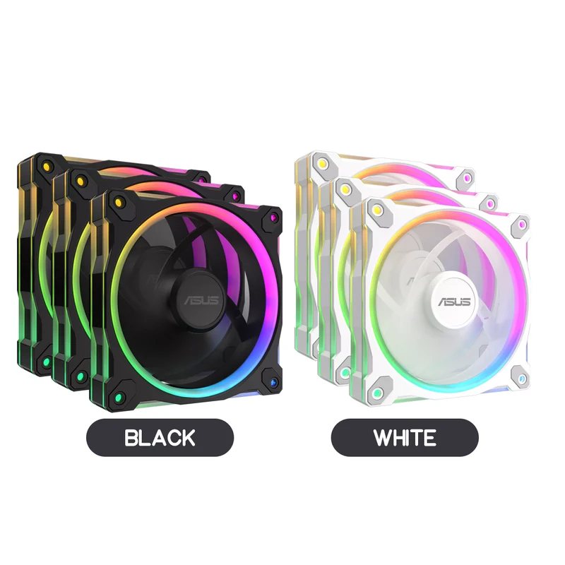 Asus Prime MR120 ARGB Reverse Fan (Triple Pack) (Black, White)