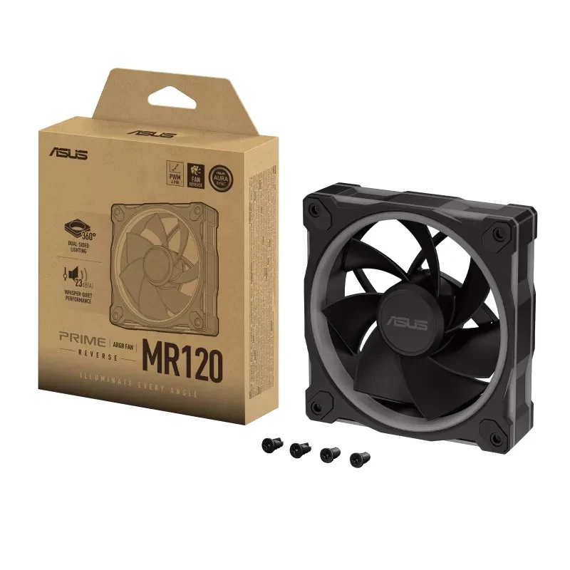 Asus Prime MR120 ARGB Reverse Fan (Single Pack) (Black, White)