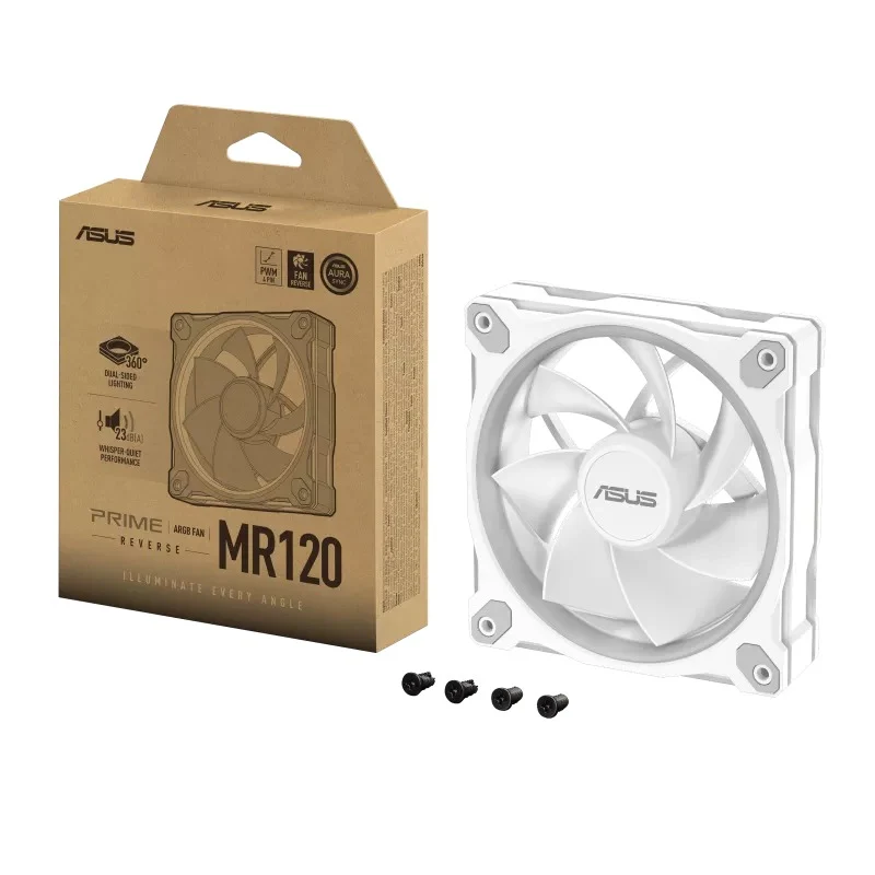 Asus Prime MR120 ARGB Reverse Fan (Single Pack) (Black, White)