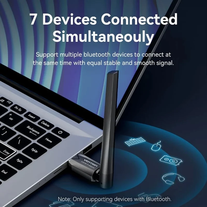 Vention USB 2.0 Type-A Wi-Fi & Bluetooth 5.0 Adapter (KDUB0)