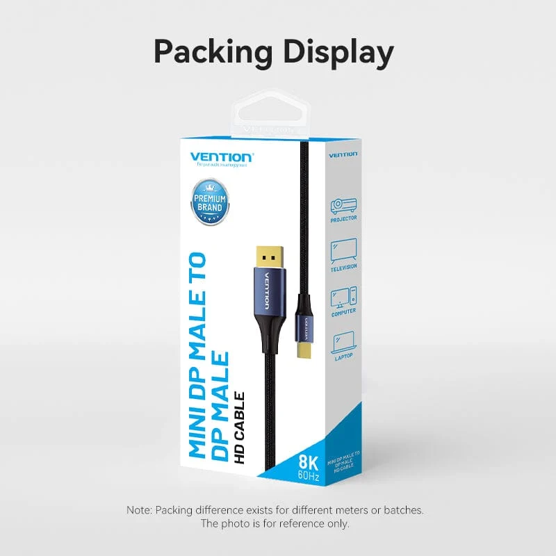 Vention 8K Mini DisplayPort to DisplayPort Cable - 2M (HCFLH)