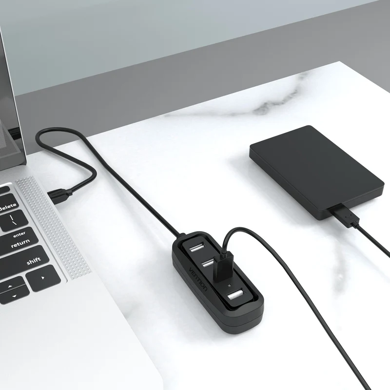 Vention 4-in-1 USB 2.0 Hub - 1M (VAS-J43-B100)