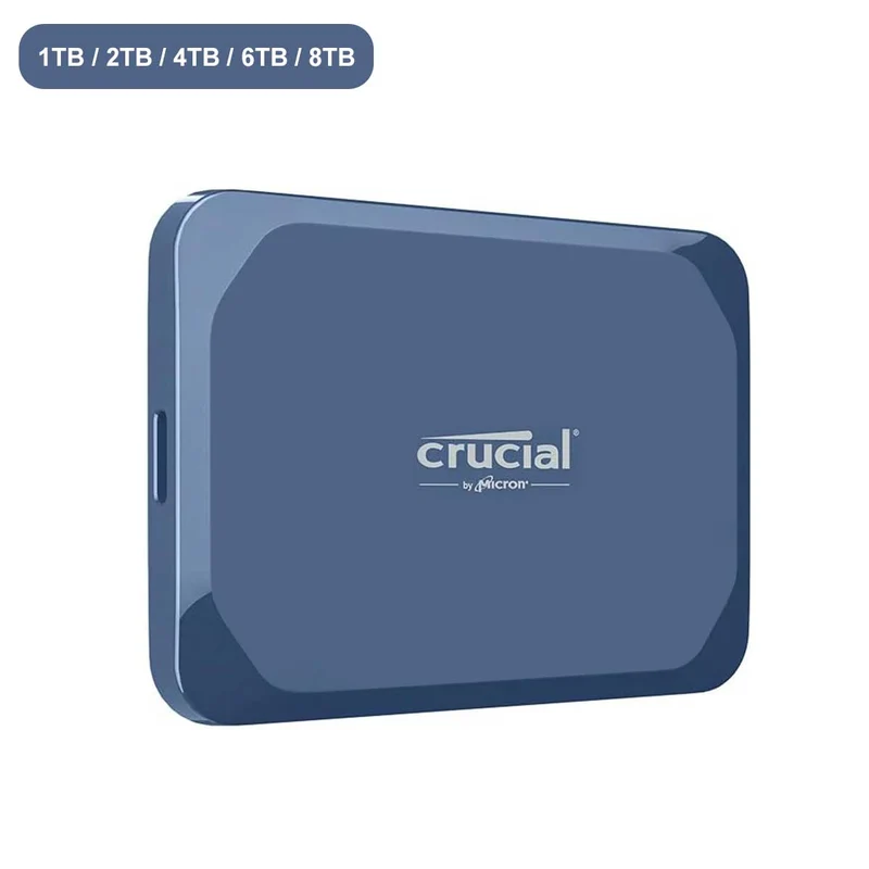 Crucial X10 USB 3.2 Gen2 2x2 (20GB/s) 2100MB/s Read Type-C Portable SSD (1TB, 2TB, 4TB, 6TB, 8TB)