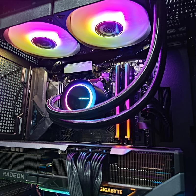 Sophos D41 Black Dsktop Gaming PC | AMD Ryzen 7 7700 | 32GB RAM | 1TB SSD | with WiFi + Bluetooth | RX 9070 XT OC | Windows 11 Pro