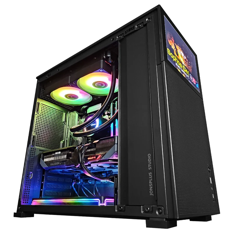 Sophos D41 Black Dsktop Gaming PC | AMD Ryzen 7 7700 | 32GB RAM | 1TB SSD | with WiFi + Bluetooth | RX 9070 XT OC | Windows 11 Pro