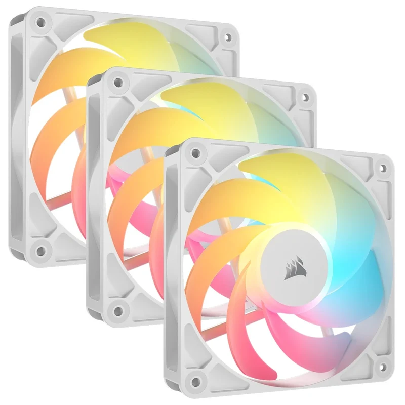 Corsair RS120-R ARGB 120mm PWM Reverse Fan - Triple Pack (Black, White)