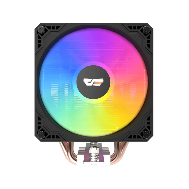 DarkFlash M400 Plus Dual Fan CPU Air Cooler with Digital Display (Black)