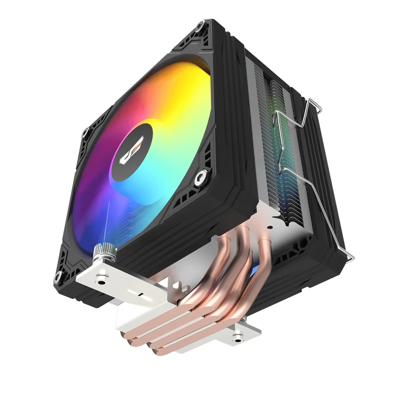 DarkFlash M400 Plus Dual Fan CPU Air Cooler with Digital Display (Black)