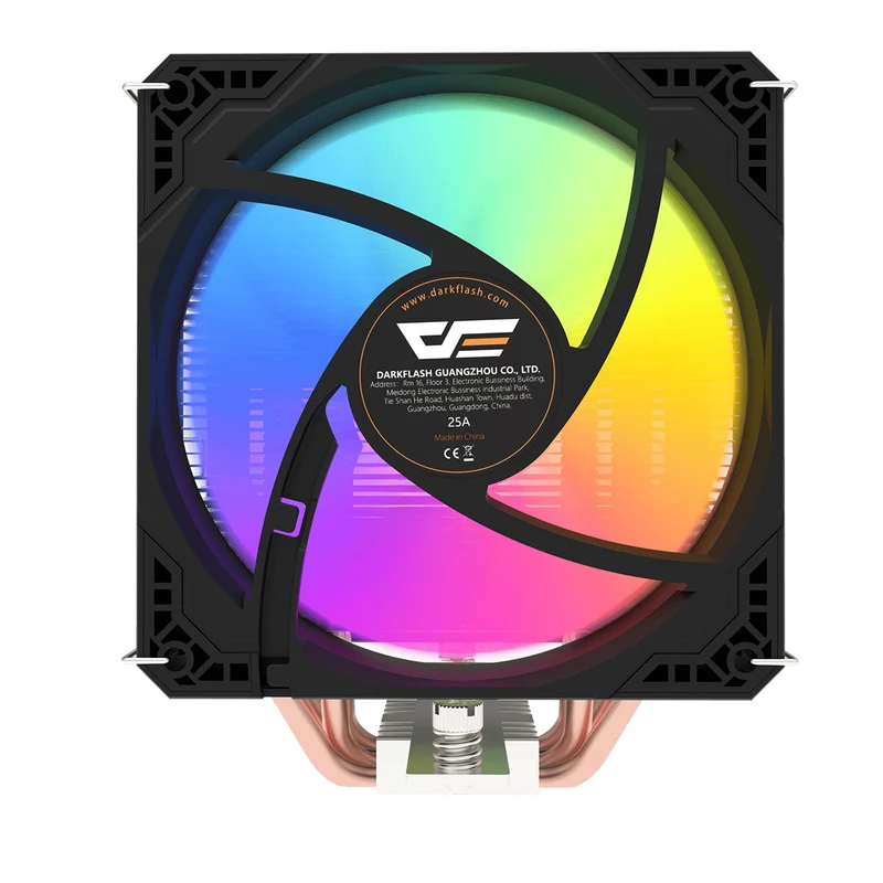 DarkFlash M400 Plus Dual Fan CPU Air Cooler with Digital Display (Black)