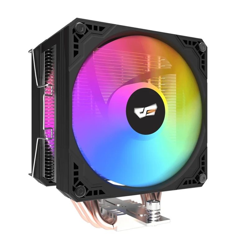 DarkFlash M400 Plus Dual Fan CPU Air Cooler with Digital Display (Black)
