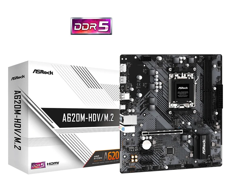 ASRock A620M-HDV/M.2 DDR5 Motherboard