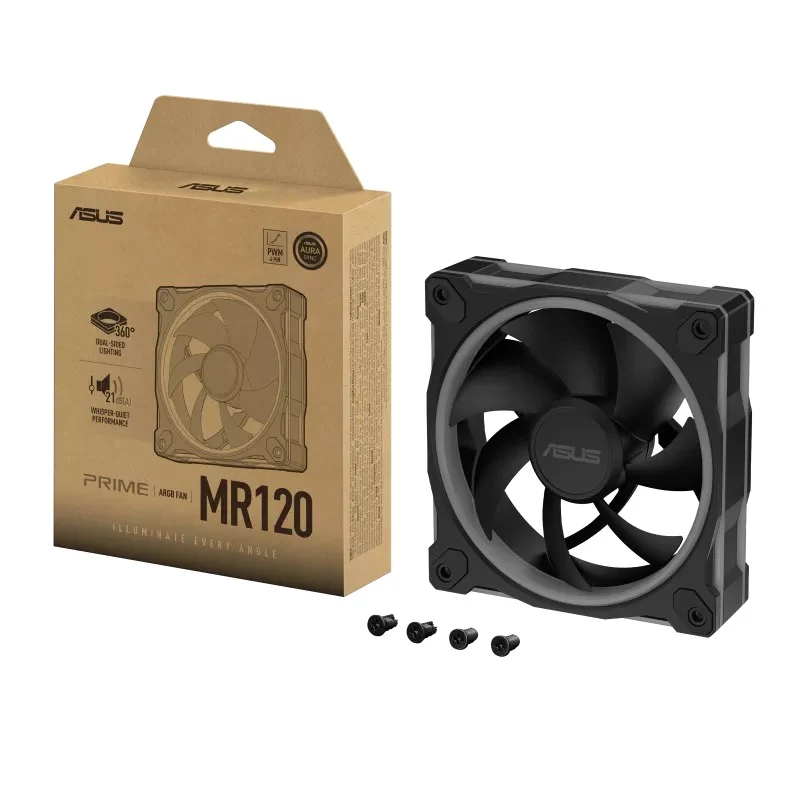 Asus Prime MR120 ARGB Fan (Single Pack) (Black, White)