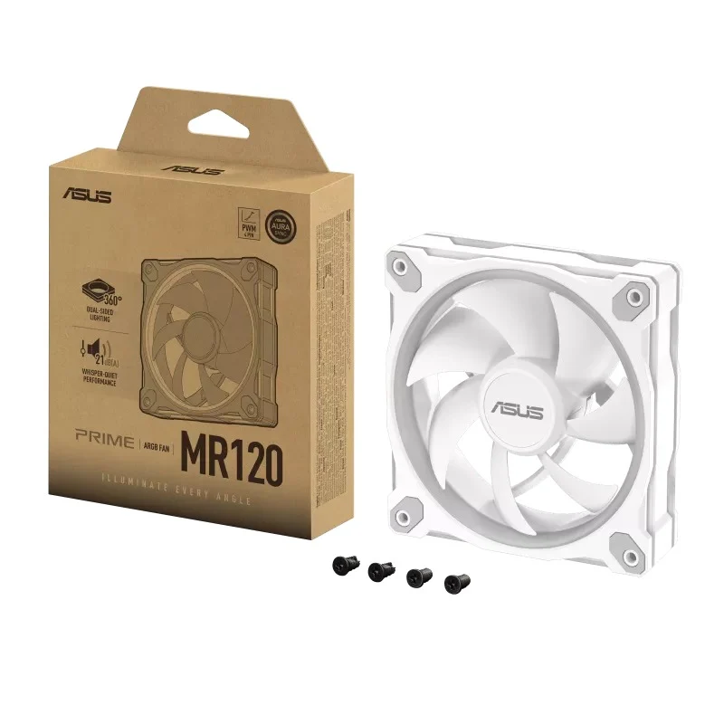 Asus Prime MR120 ARGB Fan (Single Pack) (Black, White)