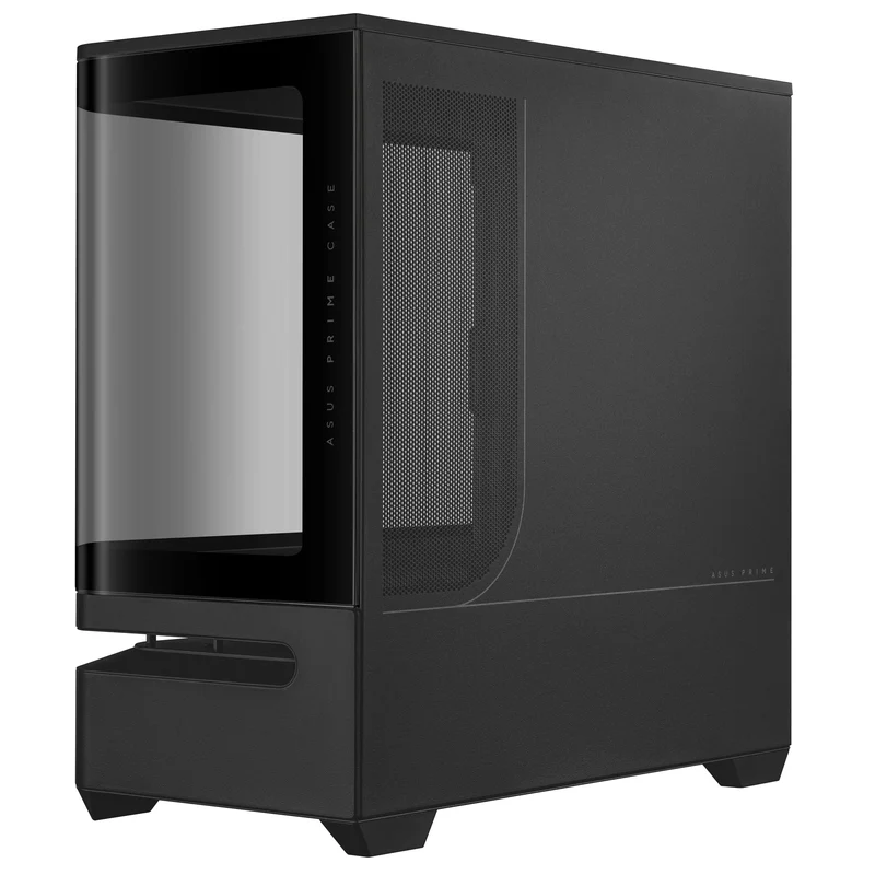 Asus Prime AP202 Air Floating mATX Curved Glass Panel Panoramic PC Case (Black, White)