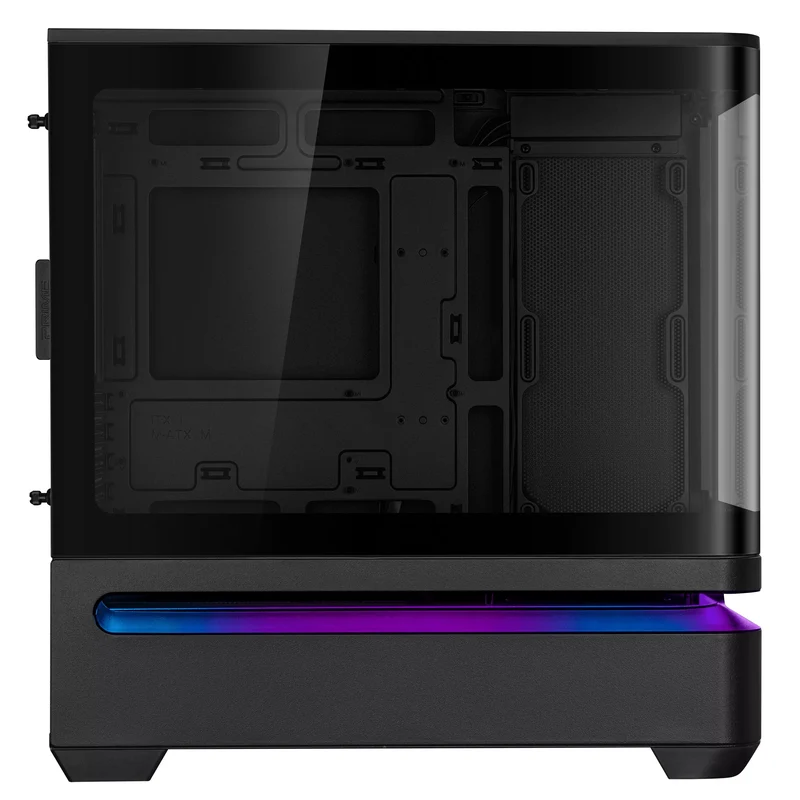 Asus Prime AP202 Air Floating mATX Curved Glass Panel Panoramic PC Case (Black, White)