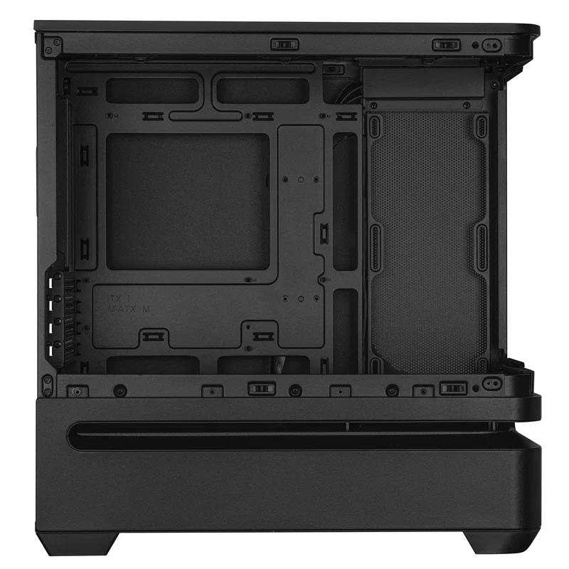 Asus Prime AP202 Air Floating mATX Curved Glass Panel Panoramic PC Case (Black, White)