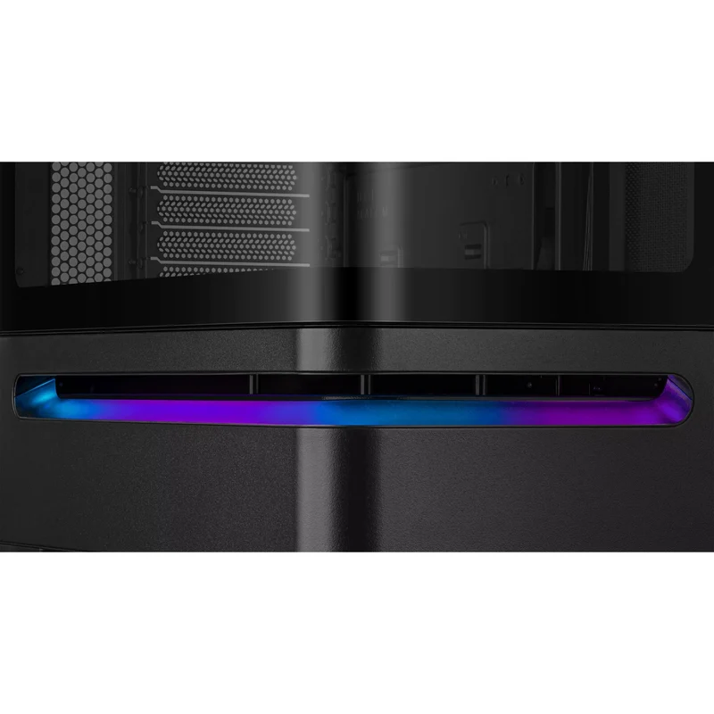 Asus Prime AP202 Air Floating mATX Curved Glass Panel Panoramic PC Case (Black, White)