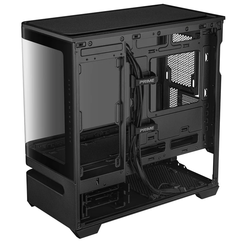 Asus Prime AP202 Air Floating mATX Curved Glass Panel Panoramic PC Case (Black, White)