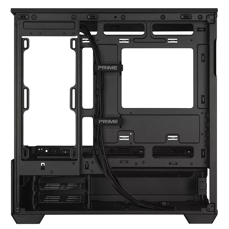 Asus Prime AP202 Air Floating mATX Curved Glass Panel Panoramic PC Case (Black, White)