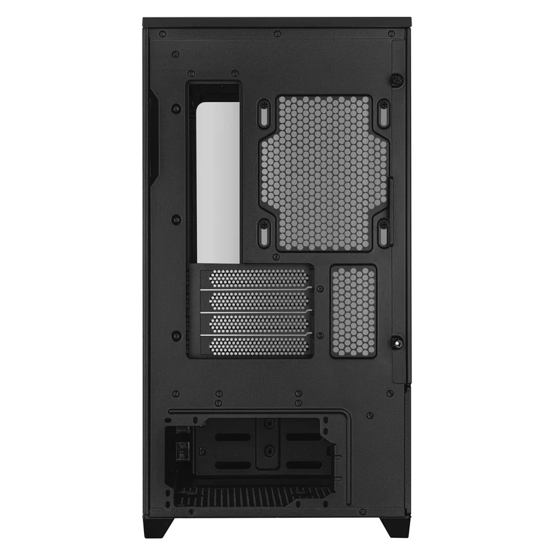 Asus Prime AP202 Air Floating mATX Curved Glass Panel Panoramic PC Case (Black, White)