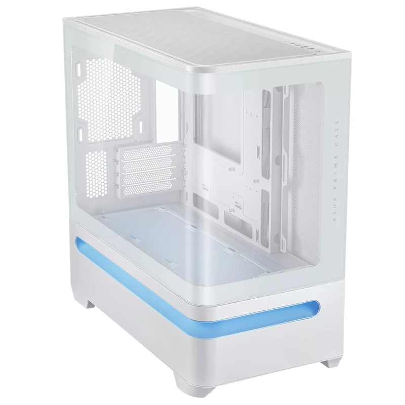Asus Prime AP202 Air Floating mATX Curved Glass Panel Panoramic PC Case (Black, White)